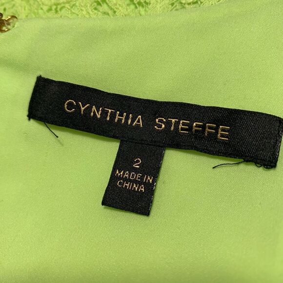 Cynthia Steffe Neon Lace Sleeveless Dress Sz 2 - Picture 4 of 7